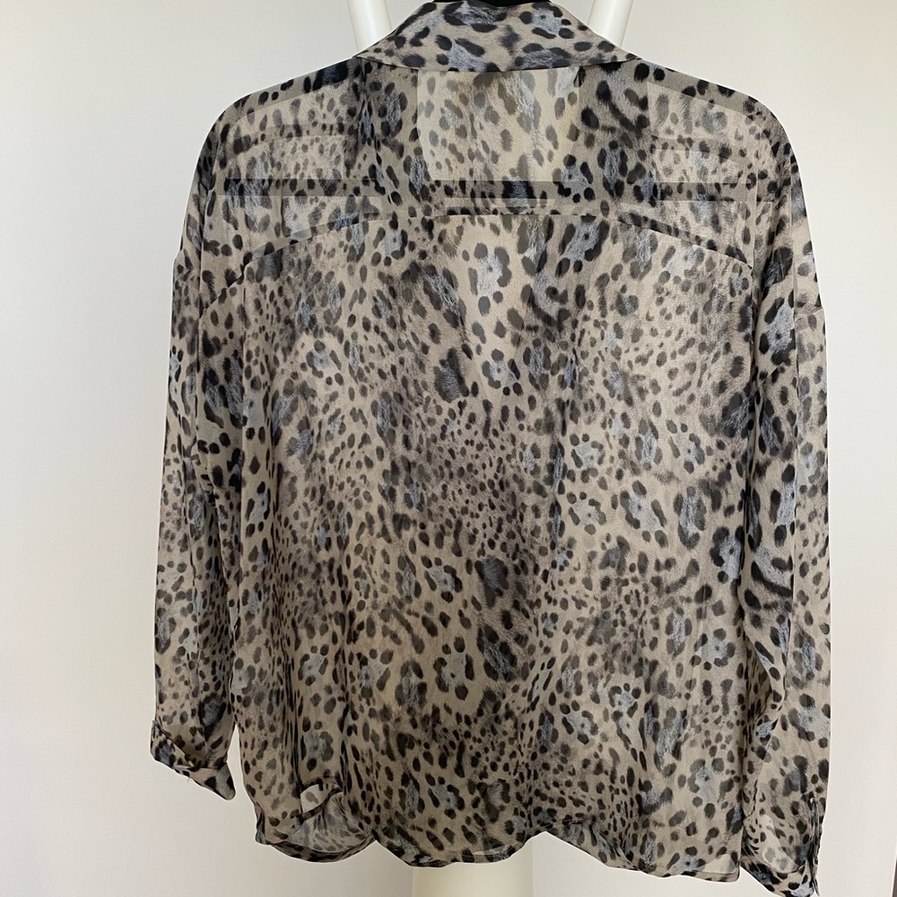 Leopard print cream bleu black